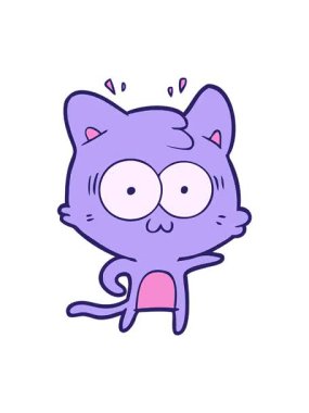 Şaşırmış kedi çizgi filminin dönen hareket animasyonu