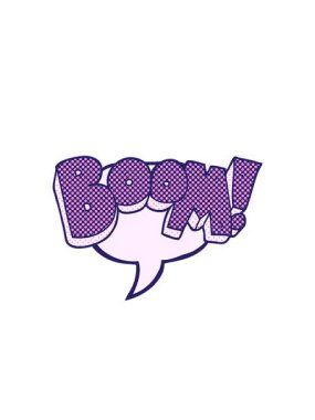 El yazması çizilmiş çizgi roman baloncuğu karikatür patlamasının yanıp sönen radyal çizgileri.