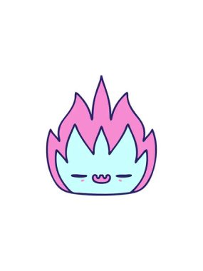 Şirin bir alev iblisinin çizgi filminin gösterişli satış animasyonu