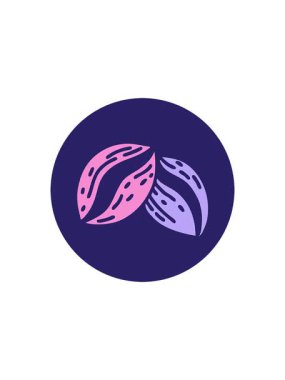 Kahve çekirdeğinin karikatür dövme stili görüntüsünün satış animasyonu