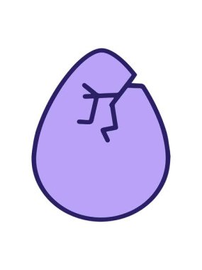 Kırık bir yumurtanın animasyonunu salla ve durdur