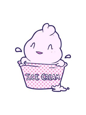 Tatlı dondurma çizgi filminin animasyonunu renklendir