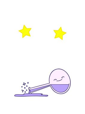 dönen yıldızların çizgi film animasyonu dökülen kimyasallar