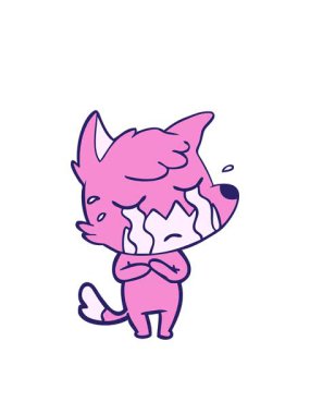 Yanıp sönen radyan çizgileri Ağlayan Tilki çizgi filminin animasyonu