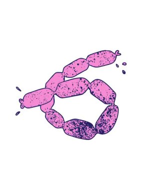 Çizgi film sosislerinin hareketli animasyonları