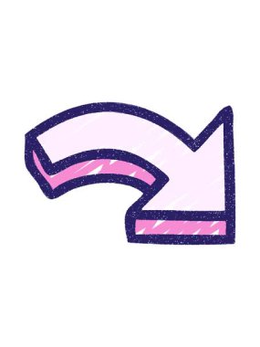 Eğri Ok Tebeşir Çiziminin hareketli animasyonu