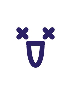 Aşırı mutlu ölü yüz ikonunun dikkat çekici animasyonu