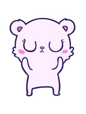 Mutlu kutup ayısı çizgi filminin hareketli animasyonu