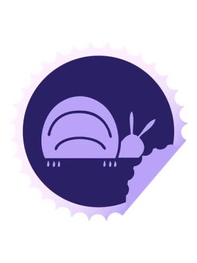 Yeşil bir böceğin dairesel soyulmuş çıkartma karikatürünün titreyen hareketi.