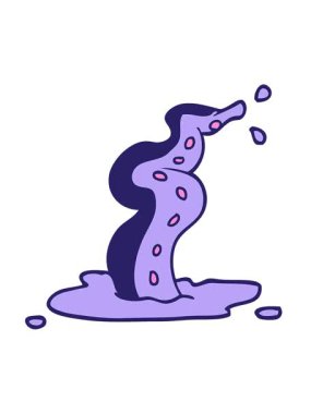 Karikatür karalamalarının titreşimli hareketi ürkütücü dokunaçlar.