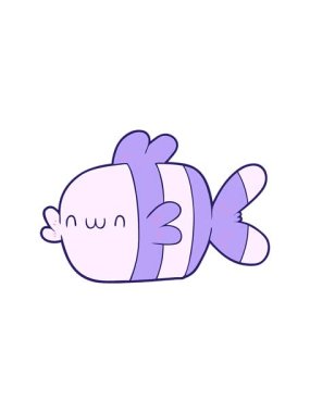 Tatlı karikatür balıklarının hareketli animasyonları