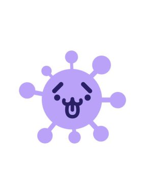 Sevimli, mutlu evcil hayvan virüsünün hareketli animasyonu