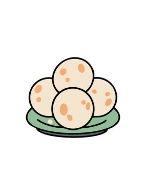 Pao de queijo geleneksel Brezilya peynirli ekmeğin animasyonu