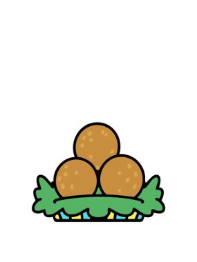 Geleneksel Brezilya kızarmış bolinho yığınının animasyonunu genişletiyorum.