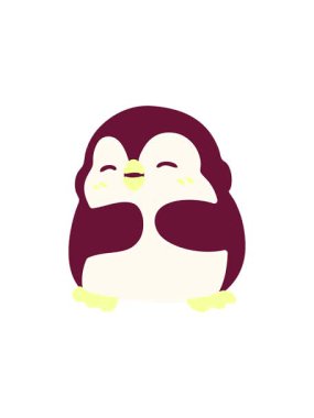 Parlak renkli Şirin Penguen 'in yıldız patlaması etkisi animasyonu