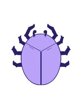 dev böcek çizgi filminin basınçlı animasyonu