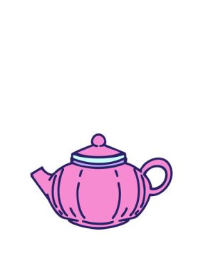 Seramik Japon çay demliği çizgi filminin animasyonunu genişletiyorum.