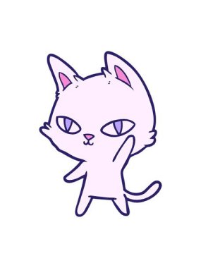 bob and pause animation of cat waving doodle