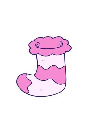 Noel çorap karalamalarının hareketli animasyonu