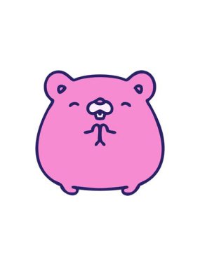 Sevimli bir hamstırın çizgi filminde yıldız patlaması etkisi.