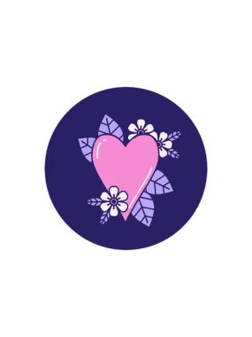 Botanik kalp ikonik dövme stilinin gösterişli satış animasyonu