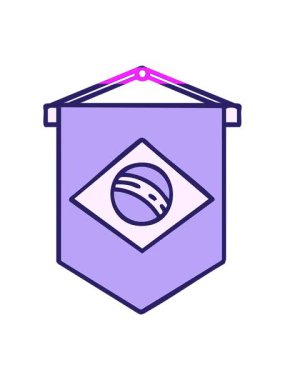 Neon Brezilya ulusal bayrağının animasyonunu canlandır