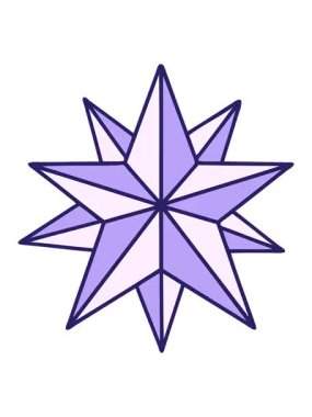 Bir yıldızın ikonik retro dövme biçiminin canlandırma efekti