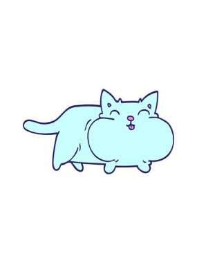 Çizgi film animasyonunun dönen hareketi. Şişko kedi.