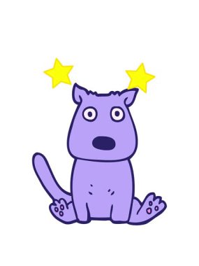 dönen yıldızlar sakin köpek çizgi filminin animasyonu