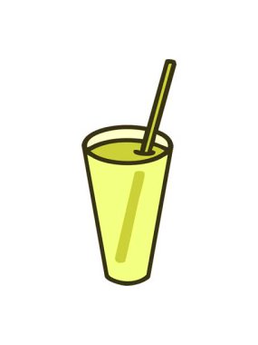 Klasik bir Brezilya caipirnha kokteyl çiziminin renk animasyonu