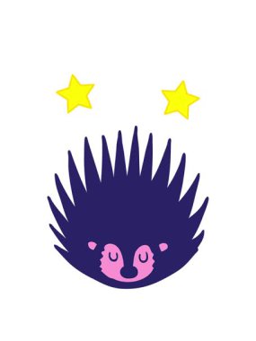 dönen yıldızlar çizgi film animasyonu çivili kirpi karalaması