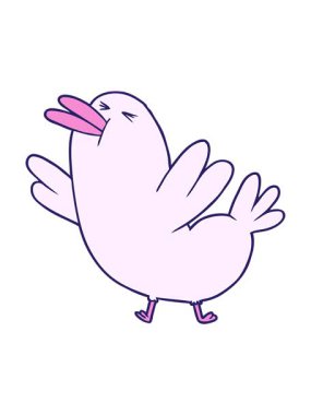 Eski bir kuşun çizgi filminin animasyonunu çalıştır.