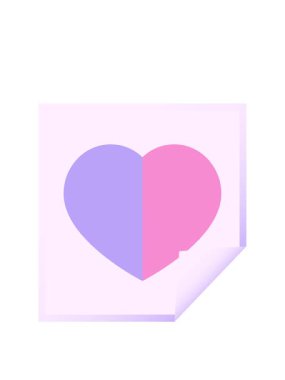 kalp sembolü grafik illüstrasyon kare etiketinin animasyonunu genişletiyorum