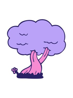 karikatür ağacının animasyonunu bob ve duraklat