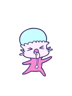 Yanıp sönen radyal çizgiler, garip uzaylı çizgi filmlerinin animasyonu.