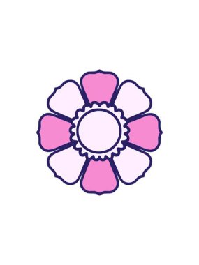 Dövme stili dekoratif bir çiçeğin radyoaktif parlak animasyonu