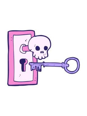 Çizgi film hortlak kapı tokmağının canlandırma efekti