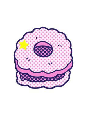 Parlayan yıldızlar çizgi filmin animasyonunu etkiler. Çizgi film pijamalı bisküvi.