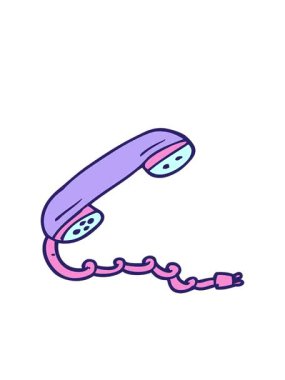 çizgi film karikatür telefon ahizesinin hareketli animasyonu