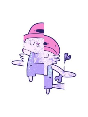 Kedi üreticisinin bölünmüş hareket animasyonu