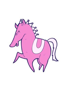 Dikkat çekici çizgi film hareketli at animasyonu