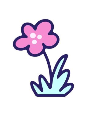 shivering motion animation of drawing of a simple flower design