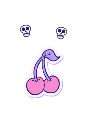 Bir karikatür kirazının kafatası hareketlendirmesi