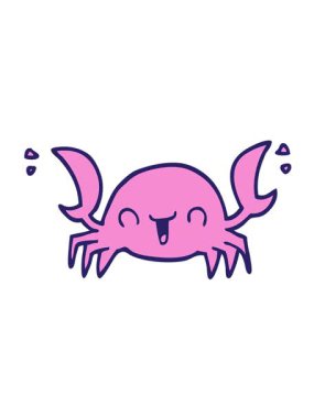 Komik bir yengecin titreşimli hareketi