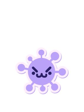 Hayvan virüsü etiketinin zıplama hareketi animasyonu