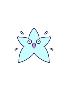 Çok sert parlayan mutlu bir yıldızın çizgi filminin satış animasyonu