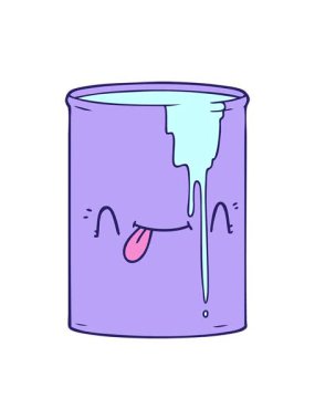 shine light effect animation of cartoon toxic waste