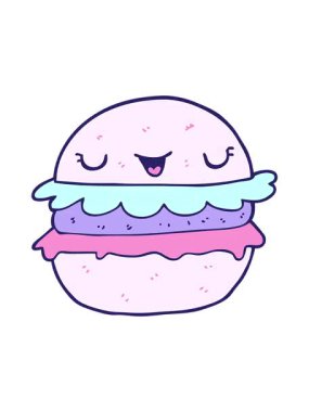 pixelize effect animation of cartoon burger