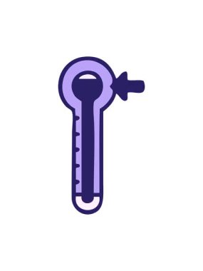 pixelize effect animation of cute cartoon of a glass thermometer