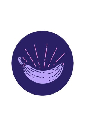 Dövme tarzı muz ikonunun animasyonunu büyütüyor